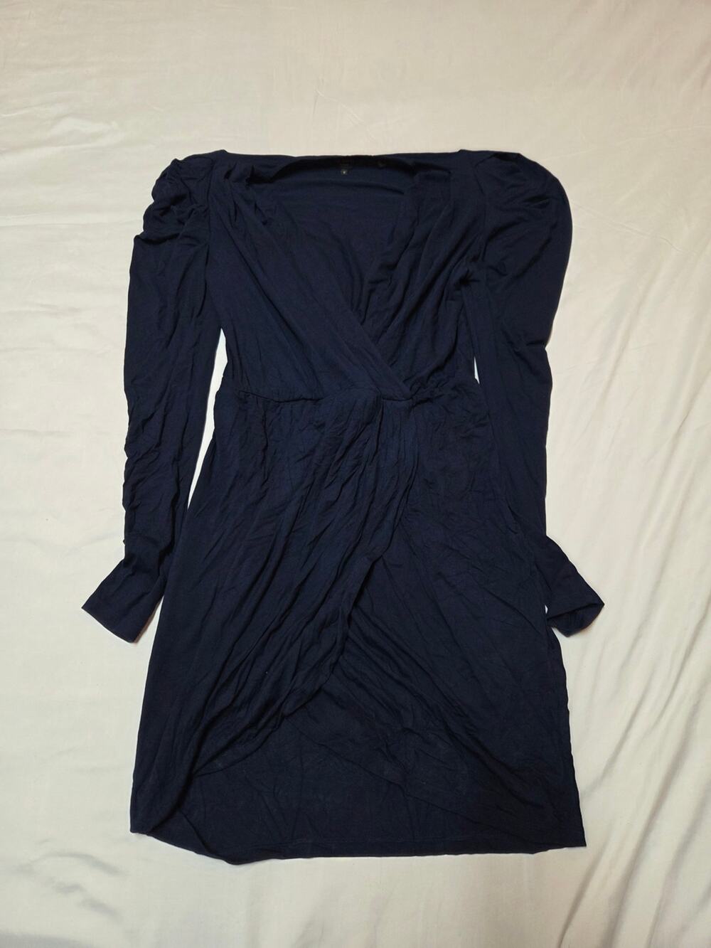Ted Baker Navy Long-Sleeve Wrap Dress